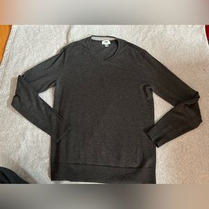 Old Navy Dark Grey V Neck Long Sleeve Sweater Small